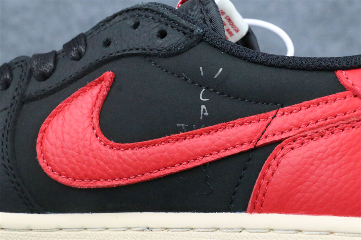 (Custom) Air Jordan 1 Low 'Black Red'