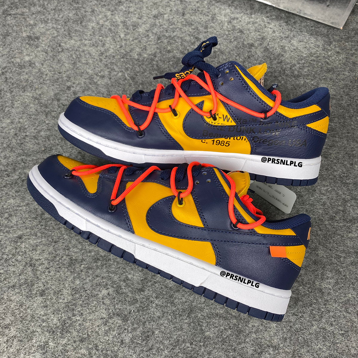Off-White x Dunk Low 'University Gold'