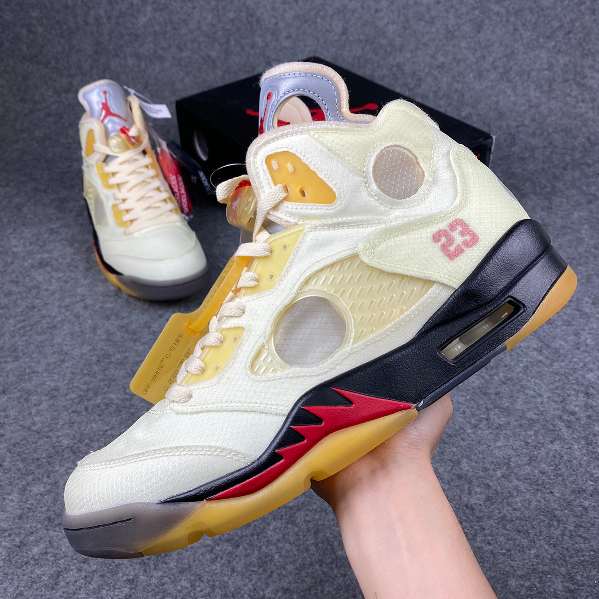 Off-White x Air Jordan 5 SP 'Sail'