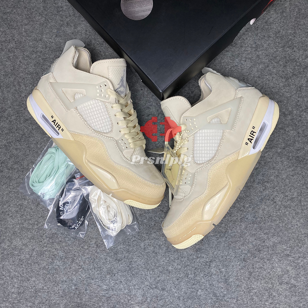 authentic jordan 4 sp x off white sail