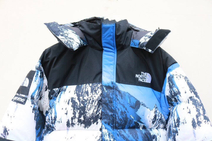 Veste Supreme x The North Face Mountain Baltoro 'Bleu/Blanc'