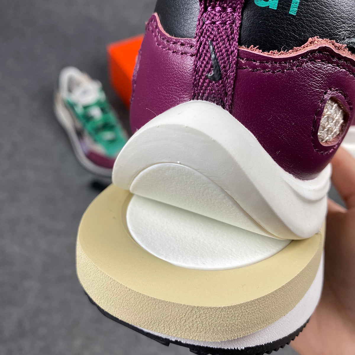 sacai x VaporWaffle SP 'Villain Rouge'
